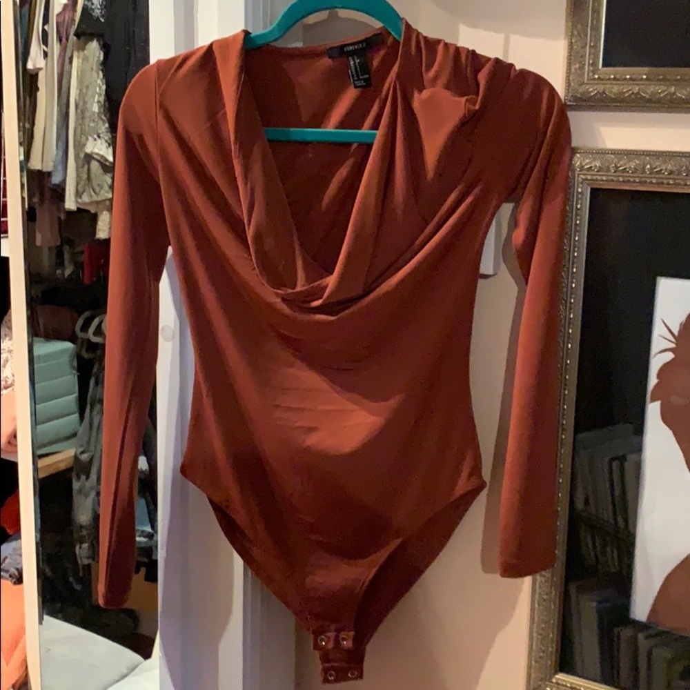 Forever 21 maroon-orange bodysuit